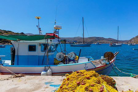 simsearch:841-06345180,k - Port of Rina, Leros Island, Dodecanese, Greek Islands, Greece, Europe Foto de stock - Con derechos protegidos, Código: 841-09205059