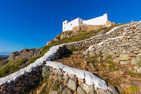 The Profita Elias Monastery, Patmos, Dodecanese, Greek Islands, Greece, Europe Stock Photo - Rights-Managed, Code: 841-09205107