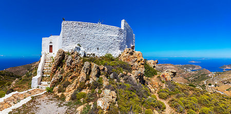 The Profita Elias Monastery, Patmos, Dodecanese, Greek Islands, Greece, Europe Stock Photo - Rights-Managed, Code: 841-09205126