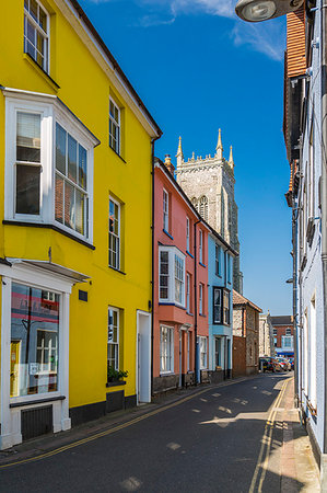 simsearch:841-02832358,k - Cromer Parish Church of St. Peter and St. Paul and colourful houses on a summer day, Cromer, Norfolk, England, United Kingdom, Europe Photographie de stock - Rights-Managed, Code: 841-09205468