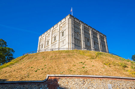 Exterior view of Norwich Castle, Norwich, Norfolk, England, United Kingdom, Europe Fotografie stock - Rights-Managed, Codice: 841-09205477