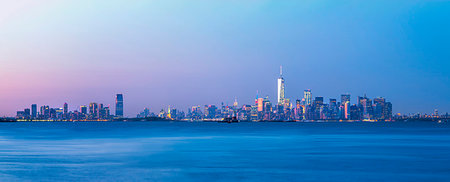 Manhattan and New Jersey skyline from Staten Island, New York, United States of America, North America Stock Photo - Rights-Managed, Code: 841-09229682