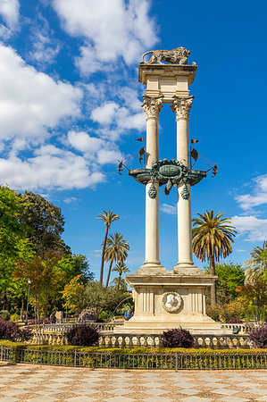 simsearch:841-08781846,k - Christopher Columbus Monument at Murillo Gardens (Jardines de Murillo), Seville, Andalusia, Spain, Europe Fotografie stock - Rights-Managed, Codice: 841-09229730