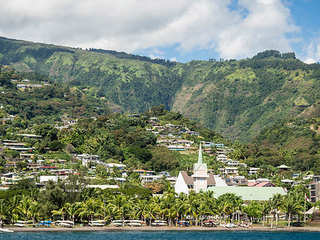 simsearch:862-03887679,k - A view of Papeete, on the northwest coast of Tahiti, Society Islands, French Polynesia, South Pacific, Pacific Photographie de stock - Rights-Managed, Code: 841-09241941