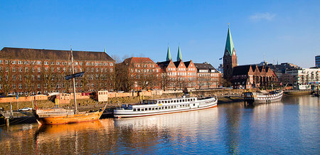 Weser River, Bremen, Germany, Europe Photographie de stock - Rights-Managed, Code: 841-09242113