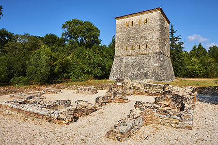 ruined city - Venetian tower, Ruins of the Greek city, Butrint, UNESCO World Heritage Site, Vlore Province, Albania, Europe Stock Photo - Rights-Managed, Code: 841-09242372