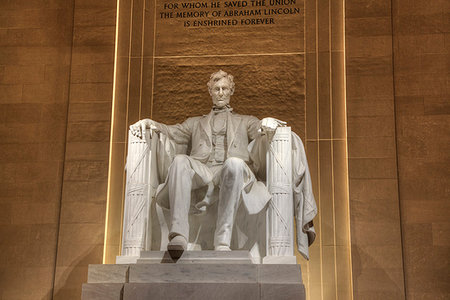 simsearch:841-09241970,k - Evening, Statue of Abraham Lincoln, Lincoln Memorial, Washington D.C., United States of America, North America Photographie de stock - Rights-Managed, Code: 841-09242452