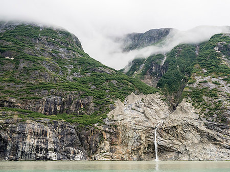 Ice melt waterfall in Tracy Arm-Fords Terror Wilderness Area, Southeast Alaska, United States of America Stock Photo - Rights-Managed, Code: 841-09255523