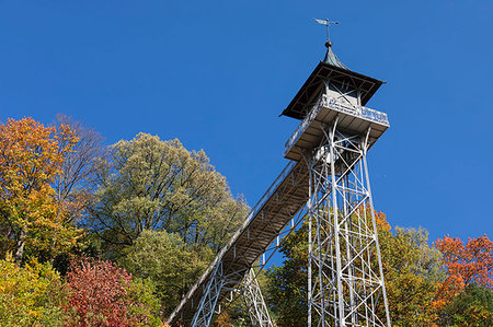 elbe sandstone mountains - Elevator, art nouveau, Bad Schandau, Elbsandstein Mountains, Saxony Switzerland, Saxony, Germany, Europe Photographie de stock - Rights-Managed, Code: 841-09255655