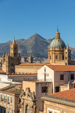 simsearch:841-09255918,k - Cupola of the Palermo Cathedral (UNESCO World Heritage Site), Palermo, Sicily, Italy, Europe Photographie de stock - Rights-Managed, Code: 841-09255921