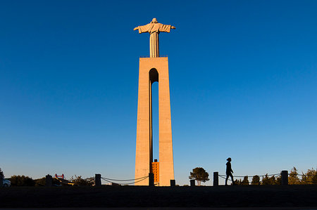 famous sculptures in portugal - Cristo Rei, Lisbon, Portugal, Europe Stock Photo - Rights-Managed, Code: 841-09256209