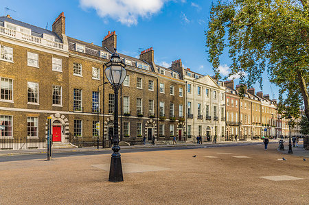 Beautiful Georgian architecture in Bedford Square in Bloomsbury, London, England, United Kingdom, Europe Stockbilder - Lizenzpflichtiges, Bildnummer: 841-09256576