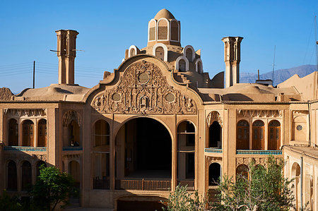 simsearch:841-09256731,k - Le Khan-e-Borujerdi, house of a rich merchant with windtowers, Kashan City, Isfahan Province, Iran, Middle East Photographie de stock - Rights-Managed, Code: 841-09256707