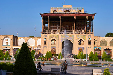 Ali Qapu Palace, UNESCO World Heritage Site, Imam Square, Isfahan, Iran, Middle East Foto de stock - Direito Controlado, Número: 841-09256715