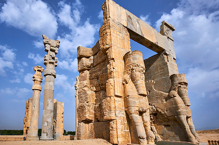 simsearch:841-09194538,k - Achaemenid archaeological site, Propylon, Gate of All Nations, Persepolis, UNESCO World Heritage Site, Fars Province, Iran, Middle East Foto de stock - Con derechos protegidos, Código: 841-09256760