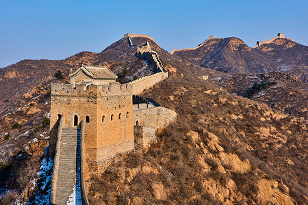 Jinshanling and Simatai sections of the Great Wall of China, Unesco World Heritage Site, China, East Asia Fotografie stock - Rights-Managed, Codice: 841-09256772