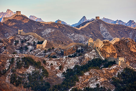 View of the Jinshanling and Simatai sections of the Great Wall of China, Unesco World Heritage Site, China, East Asia Fotografie stock - Rights-Managed, Codice: 841-09256782