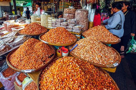 Piles of dried shrimp for sale at stall in this huge old market, Central Market, city centre, Phnom Penh, Cambodia, Indochina, Southeast Asia, Asia Stock Photo - Rights-Managed, Code: 841-09257071