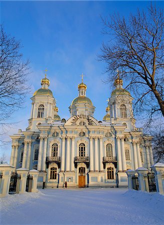 russia building snow - St. Nicholas Cathedral, St. Petersburg, Russia Stock Photo - Rights-Managed, Code: 841-02704078