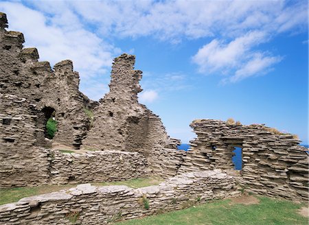 Tintagel Castle, Cornwall, England, Großbritannien, Europa Stockbilder - Lizenzpflichtiges, Bildnummer: 841-02704086