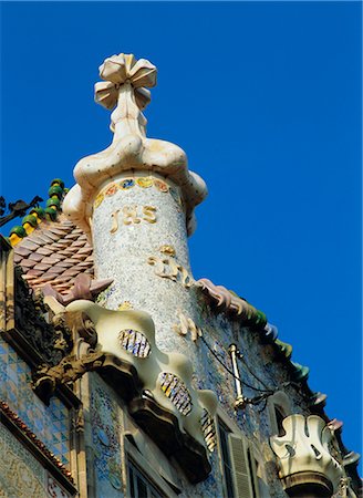 spain barcelona casa batllo - Casa Batllo de Gaudi, Barcelone, Catalogne, Espagne Photographie de stock - Rights-Managed, Code: 841-02704121