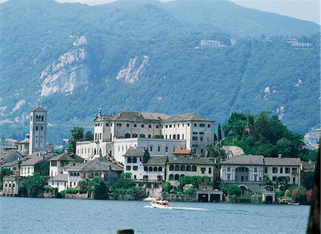 Isola San Giulio, lac d'Orta, Piémont, Italie, Europe Photographie de stock - Rights-Managed, Code: 841-02704187