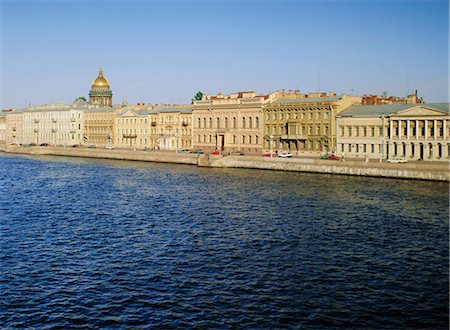 Neva River, English Quay and skyline, St. Petersburg, Russia, Europe Stock Photo - Rights-Managed, Code: 841-02704215