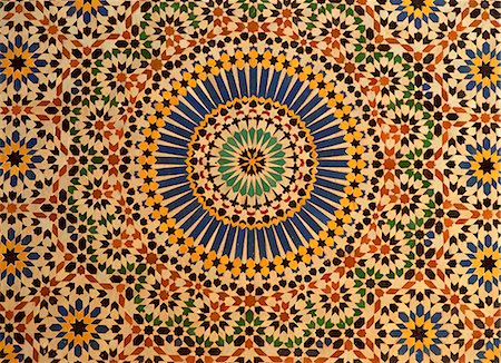 Detail of interior tiles, Telouet Glaoui Kasbah, High Atlas, Morocco, North Africa, Africa Foto de stock - Con derechos protegidos, Código: 841-02704275