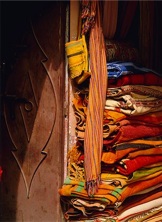 Pile of carpets in the souk, Marrakech (Marrakesh), Morocco, North Africa, Africa Stock Photo - Rights-Managed, Code: 841-02704271