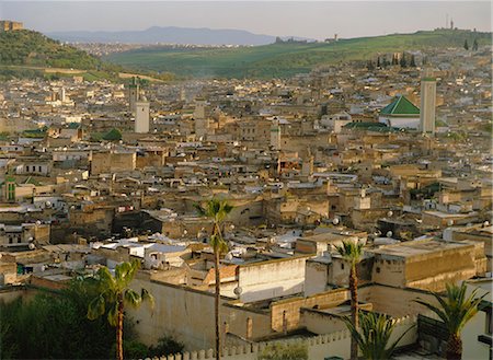 View from Hotel Palais Jamai over Fes el Bali, Fes (Fez), Morocco, North Africa, Africa Stock Photo - Rights-Managed, Code: 841-02704273