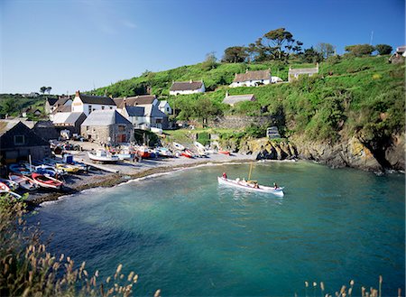 Cadgwith Harbour, Lizard Peninsula, Cornwall, England, United Kingdom, Europe Stock Photo - Rights-Managed, Code: 841-02704393