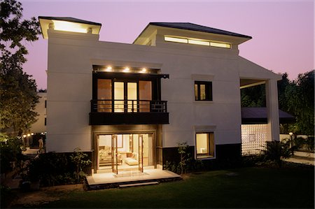 Contemporary home of a wealthy owner from India's merchant class, new residential building, New Delhi, India, Asia Stock Photo - Rights-Managed, Code: 841-02704562