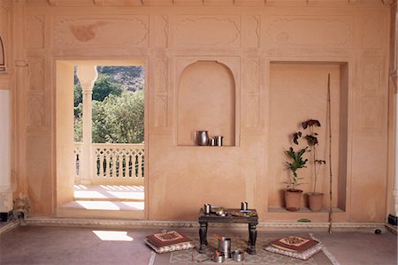 Chanwar Audrey Walon-Ki Haveli (manoir), 400 ans, restaurée dans son état original, Musée Anokhi, ambre, près de Jaipur, Rajasthan État, Inde, Asie Photographie de stock - Rights-Managed, Code: 841-02704589