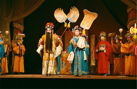 people at the opera - Actors on stage during a traditional Sichuan Opera in China, Asia Stock Photo - Rights-Managed, Code: 841-02704696