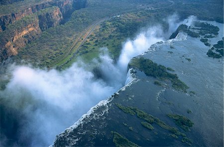 Aerial view of Victoria Falls, Zimbabwe, Africa Foto de stock - Con derechos protegidos, Código: 841-02704925