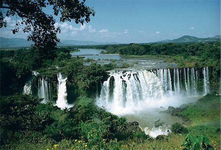 Aerial view over Tissisat Falls (Tis Isat Falls), Ethiopia, Africa Stock Photo - Rights-Managed, Code: 841-02705083