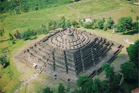 Vue aérienne du Temple de Borobudur (bouddhiste), Java, Indonésie, Asie Photographie de stock - Rights-Managed, Code: 841-02705253