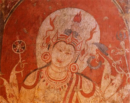 Detail of mural or fresco, Kubiaukgyi (Gubyaukgyi) Buddhist temple, Bagan (Pagan), Myanmar (Burma), Asia Stock Photo - Rights-Managed, Code: 841-02705266