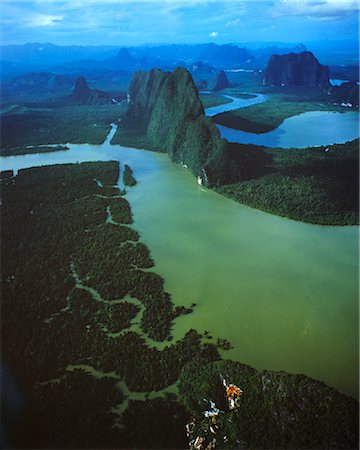 Aerial view of Phanga Bay, Thailand Stock Photo - Rights-Managed, Code: 841-02705334