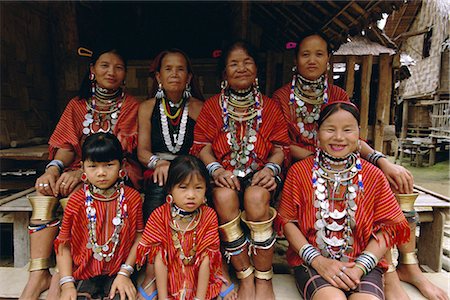 Big ears' Padaung tribe villagers in Nai Soi, Mae Hong Son Province, Thailand, Asia Stock Photo - Rights-Managed, Code: 841-02705420