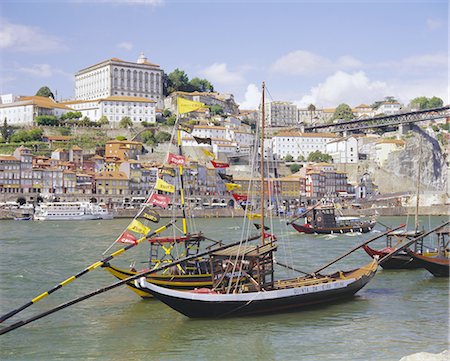 douro river - Douro River and Old Town, Porto (Oporto), Portugal, Europe Stock Photo - Rights-Managed, Code: 841-02705523