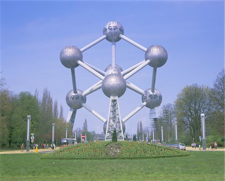 sculpture belgium - Atomium, Atomium Park, Brussels (Bruxelles), Belgium, Europe Stock Photo - Rights-Managed, Code: 841-02705614