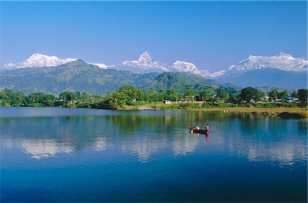 pokhara - Phewatal Lake, région de l'Annapurna, Pokhara, Népal Photographie de stock - Rights-Managed, Code: 841-02705952