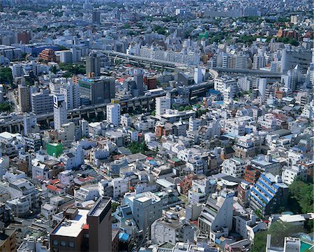 simsearch:841-02903180,k - Antenne de la ligne d'horizon de Tokyo, Japon, Asie Photographie de stock - Rights-Managed, Code: 841-02705987