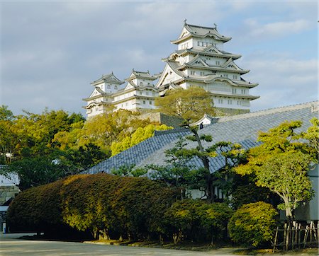 palacio himeji - Shirasagi-jo Castle (White Heron Castle), Himeji, Japan Foto de stock - Con derechos protegidos, Código: 841-02705992