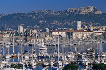 Marina et city centre, Toulon, Var, Côte d'Azur, Provence, France, Méditerranée, Europe Photographie de stock - Rights-Managed, Code: 841-02706069