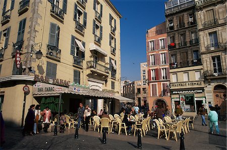 Outdoor cafe in city centre, Toulon, Var, Cote d'Azur, Provence, France, Mediterranean, Europe Foto de stock - Con derechos protegidos, Código: 841-02706070