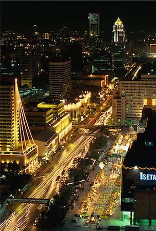 ratcha dami road - Ratcha Dami Road at night, Bangkok, Thailand, Southeast Asia, Asia Stock Photo - Rights-Managed, Code: 841-02706129