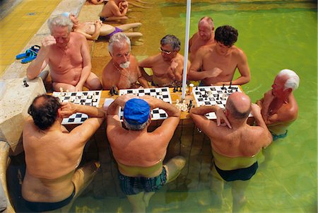 Men playing chess, Municipal Szechenyi Baths, Budapest, Hungary, Europe Stock Photo - Rights-Managed, Code: 841-02706188