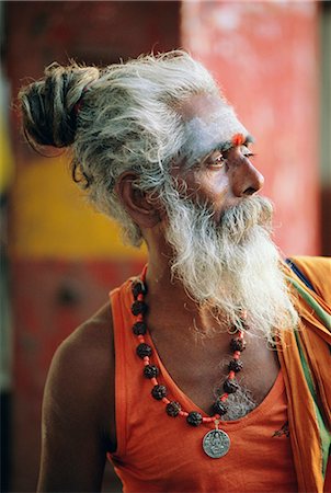 sadhu face photography - Portrait of a sadhu, a holy man, Jaipur, Rajasthan State, India Stock Photo - Rights-Managed, Code: 841-02706240